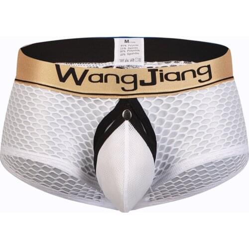 Mens underwear boxer shorts low waist nylon mesh detachable bag sexy shorts youpin