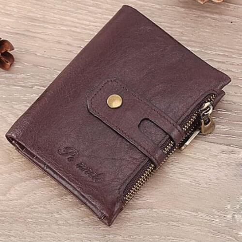 Man Classic Style Wallet Genuine Leather Men Wallets Short Male Purse Card Holder Wallet Men Fashion High Quality