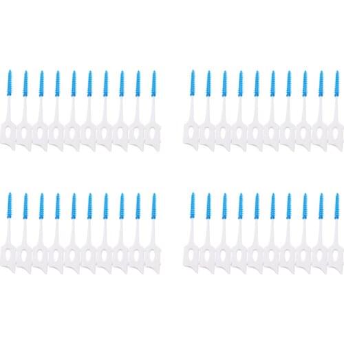 40PCS New Portable Disposable Travel Camping Toothbrush Hiking Tooth Brush Tooth Cleaning Tools Dental Floss Hygiene Oral