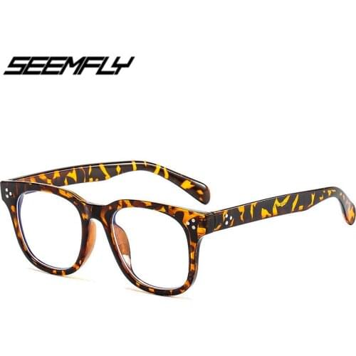Seemfly Glasses Women Men Transparent Computer Goggle Female Big Frame Clear Lens Eyeglasses Optical Spectacle Plain Mirror New