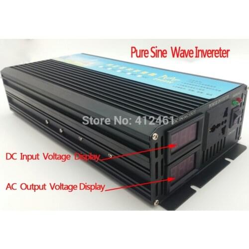 DC 24V to AC 220V pure sine wave power off grid inverter 2500 watt with wired 5000 watt peak converters