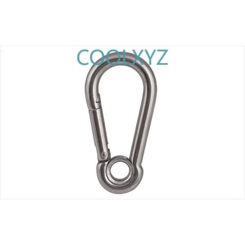 Rock Climbing Stainless Steel Safety Buckle Quick Hanging Mountaineering Buckle Quick/Slow Falling Safety Spring Buckle 2PCS
