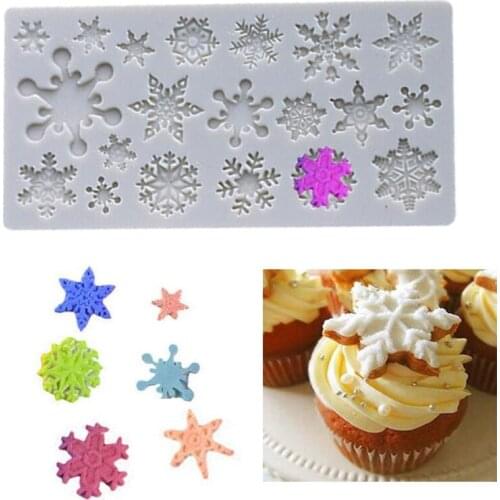 Christmas Snowflake Pattern Silicone Mold Chocolate Cake Mold Baking Non-stick And Heat-resistant Kitchen Handmade Tools New