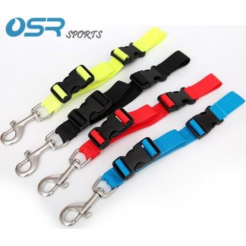 Connection strap to collect FIN scuba diving with stainless steel 316 snap hook