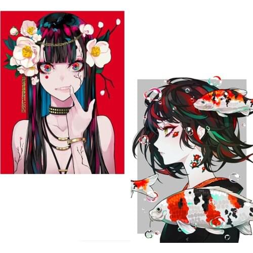 Cool Anime Girl Car Sticker Personalized Creative Scratch Stickers Vinyl &waterproof Decal