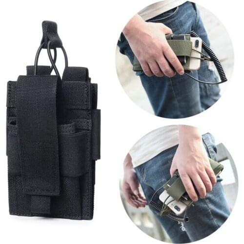 Tactical radio bag Molle smart phone stand dual-use intercom case multi-function intercom case