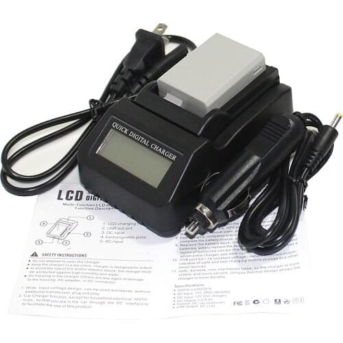 1pcs LP-E8 Digital Batteries Li-ion LP E8 LPE8 Camera Battery + LCD Fast Charger For Canon EOS 550D 600D 650D 700D