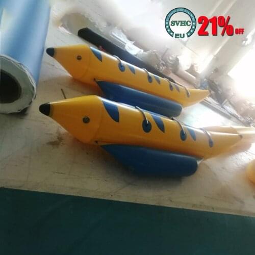 1PC Banana boat on water Inflatable water fish water banana boat large surf water inflatable toys Double row of 6 seats