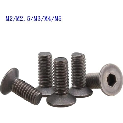 10pcs/lot M2/M3 Titanium Alloy Anticorrosive Countersunk Head Hexagon Socket Screws