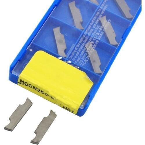 10pcs MGGN250 G H01 High Quality Turning tools Carbide Insert Grooving processing for Aluminum Alloy CNC lather Cutting