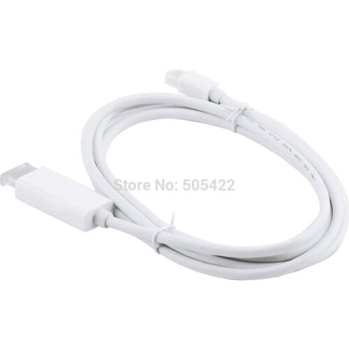 50pcs/lot 6FT 1.8M ThunderBolt Mini DisplayPort Display Port to HDMI Cable Adapter for MacBook Air Pro Microsoft Surface Pro