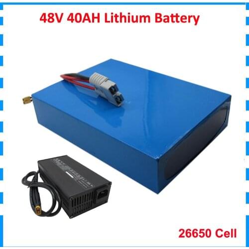 48V Ebike Battery 48 V 50AH 40AH 30AH 20AH Lithium Bateria 26650 cell Electric Bike Batteria 48V 50A BMS with 54.6V 5A Charger