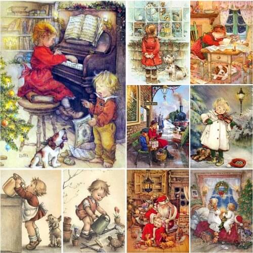 DIY Diamond Painting Boy Girl Full Square/Round Drill Mosaic 5D Embroidery Christmas Gift Cross Stitch Kits Home Decor picture
