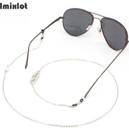 Fashion Believe Letter Charm Mask Glasses Chains For Women Retro Metal Sunglasses Lanyards Eyewear Cord Holder Neck Strap Rope