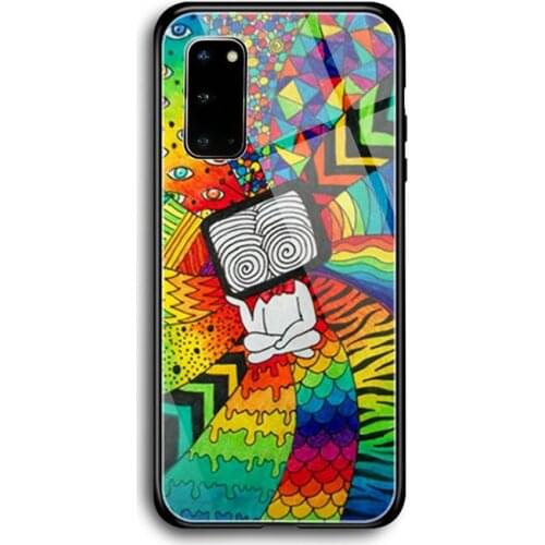 Psychedelic hippie Phone Case Tempered Glass For Samsung S7 S8 S9 S10E S20 21 30 Plus ultra Note 8 9 10 Plus A7 2018
