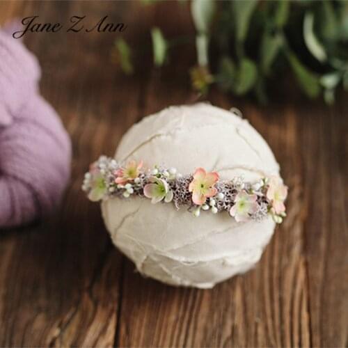Jane Z Ann Dreamlike headpiece forest style head flower baby 0-1 year newborn photography props baby photo accessories