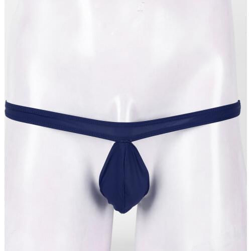 IEFiEL Mens T-back Sexy Lingerie Panties Gay Low Rise Jockstraps Bulge Pouch Thongs Bikini Briefs G-string Underwear Underpants