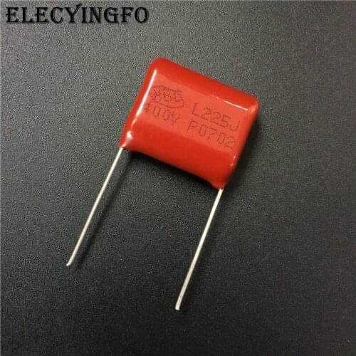 10pcs CBB capacitor 225 400V 225J 2.2uF 2200nF P20 CBB21 Metallized Polypropylene Film Capacitor