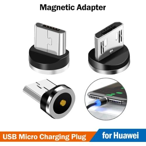 Round Magnetic Micro USB Charging Adapter for Huawei Honor 10i 20i 20 Lite 6A 6C 6X 7 7A 7C 7X 8A 8C 8S 8X Pro Micro Plug Cable