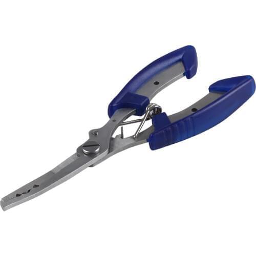 Multipurpose Lure fishing Fish Flier Stainless Steel Crimp Plier PE line Cutters Blue sliver