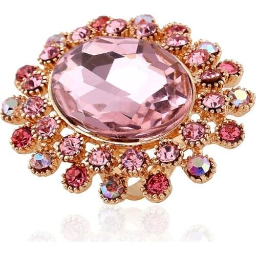 Fashion Multicolor Crystal Wedding Engagement Party Rings For Women Gold-Color Vintage Jewelry Female Ring Bijoux Wholesale