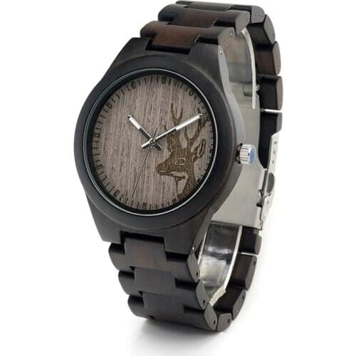 Luxury BOBO BIRD Brand Watches Men Wood Strap Japanese Movement Quartz Wooden Watch relogio masculino C-I26