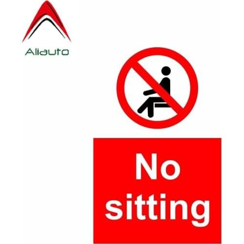 Aliauto Funny Car Sticker No Sitting Warning Accessories PVC Decal for Suzuki Jimny Subaru Impreza Mercedes W211,16cm*10cm