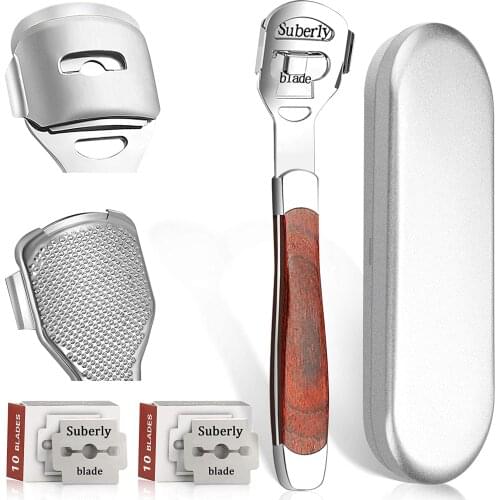NEW Peach wood Foot Skin Shaver Corn Cuticle Cutter Remover Rasp Pedicure File Foot Callus 20 Blades Foot Care Tool