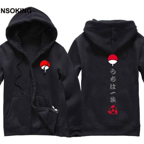 New Naruto Sasuke Uchiha hoodie Anime Jacket caot Men Cotton Fall and Winter zipper Sweatshirts
