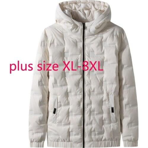 New Arrivl Suepr Large Autumn Winter Men Young Fashion Casual Hooded Lightweight Down Jacket Plus Size XL2XL3XL4XL5XL6XL7XL8XL