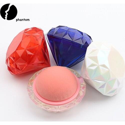 Portable Diamond Shape Foundation Brush Smooth Dense Full Coverage Liquid Foundation BB Cream Flat Makeup Brush +Cover Drop Ship