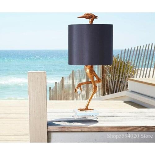 Bird-shaped Table Lamp Creative Art Luxury Desk Light American Living Room Bedroom Modern Artist Home Decorative Lamp Fixtures
