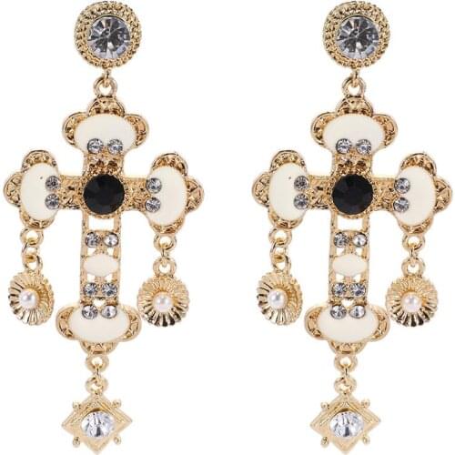 New Fashion Top Quality Jewelry Accessories Women Zircon Alloy Earrings Adult Crystal Wedding Party Earring Female