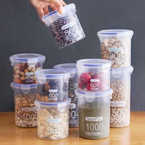 Stackable Kitchen Sealed Jar Plastic Food Storage Box Multigrain Storage Tank Dried Fruit Tea Jar Storage Containers