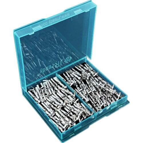 JRready ST6261 100PCS DJ212-2.5B Wrapped Pin Terminals 12124580 Male &Female Non-insulated Wire Connector Terminals Assorted Kit