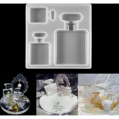 Perfume Bottle Silicone Mold Keychain Epoxy Casting Resin Molds For DIY UV Home Decorative Crafts Jewelry Making Tool Supplies