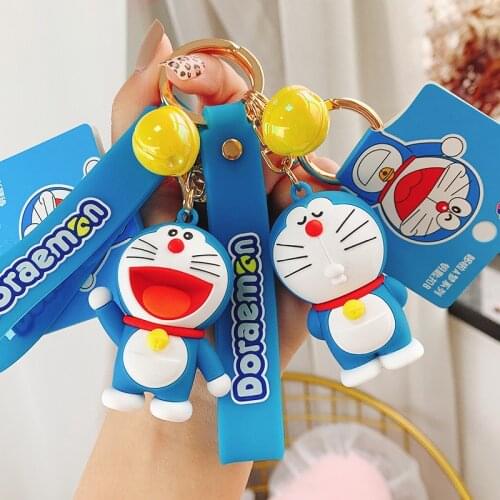 Cute Resin Doll Keychain Cartoon Jingle Cat Pendant Keyring for Women Men Car Bag Charm Creative Key Chains Gift