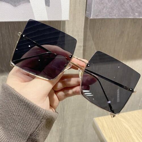 Rimless Square Sunglasses Women Retro Punk Metal Sun Glasses Men Fashion Shades Female Eyewear Gafas Lunette De Soleil Femme H96