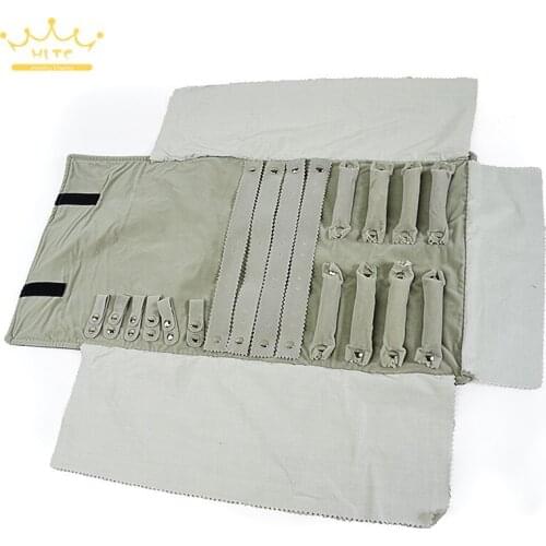 Jewelry Roll Bag Portable Carring Case Black Leather Organizer Multi Functional Necklace Rings Earrings Storage Box