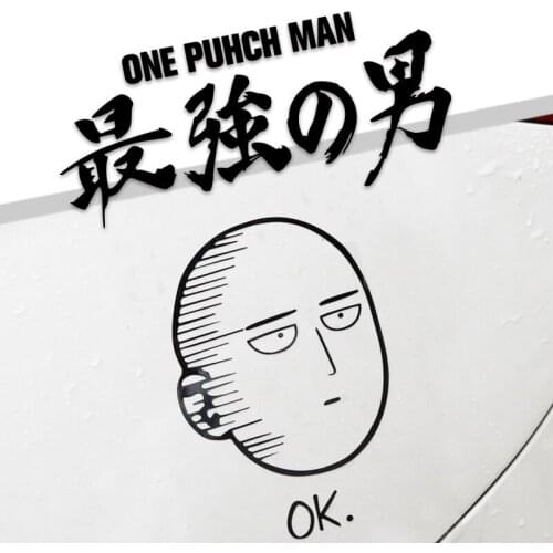 One Punch Man Car Sticker Funny Cartoon Vinyl Decal Trunk Window Fuel Tank Japan Anime Ipad Automobile Motorcycle Accessorices