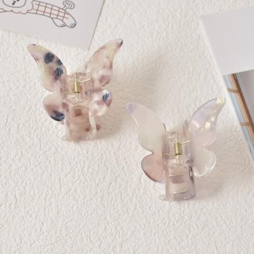 Women Vintage Butterfly Hair Claw Lady Acetate Hair Clips Girl Fashion Headdress