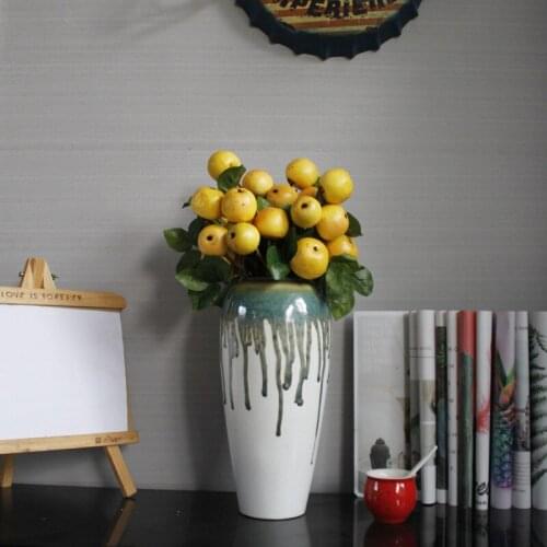 4 Heads Artificial Apple Branch Green Plant Foam Fruit For Christmas Party Decoration Fake Tree Accessories For Home Decor