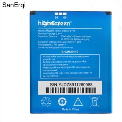 10pcs Battery For Highscreen Boost3/Boost3 Pro 3000mAh Battery For Highscreen Boost 3 pro Boost3 Mobile phone battery