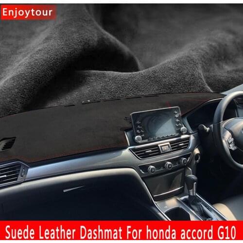 Car-styling Suede Leather Dashmat Dashboard Cover Pad Dash Mat Carpet for Honda Accord 10th Generation 2018 20192020 2021 RHD