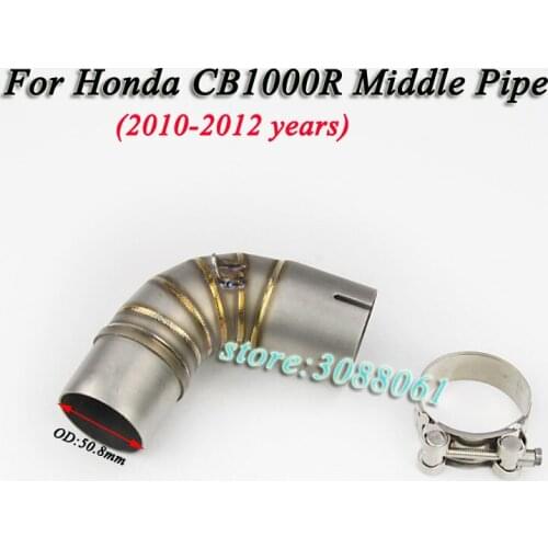 CB1000R Motorcycle Full System Exhaust Muffler Modified Contact Middle Tube Motorbike Link Pipe For HONDA CB1000R 2010 2011 2012