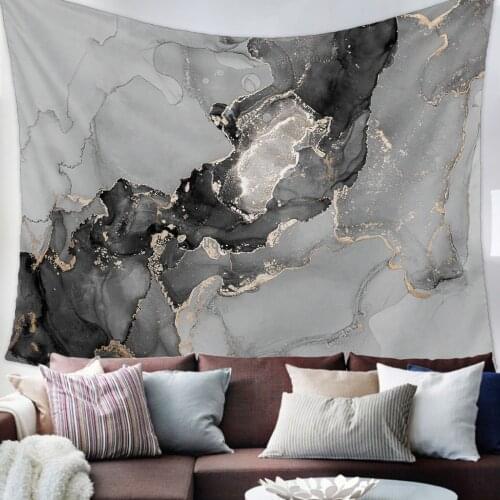 Marble Texture Ink Black And White Tapestry Bedroom Home Decoration Wall Blanket Tapestry Bedroom Wall Hanging Yoga Mat