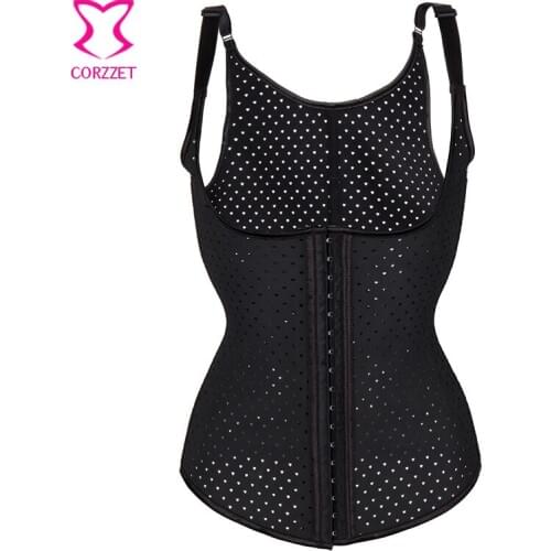 Black Steel Boned Waist Cincher Latex Waist Shaper Corset Waist Trainer Vest Latex Slimming Underwear Women Gaine Amincissante