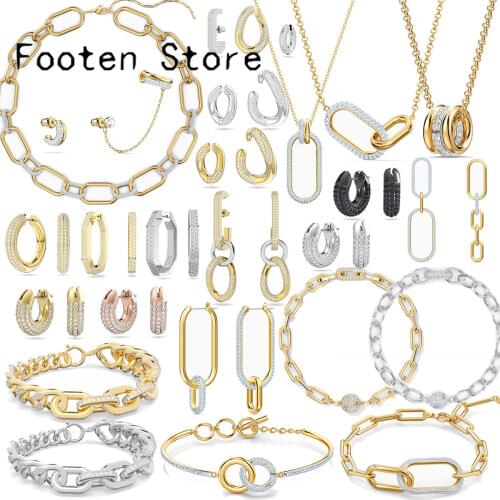 SWA Fashion Ladies Jewelry New Gemstone Transfer Beads Lady Exquisite Time Jewelry Accessories Set Party Jewelry Girls Gifts