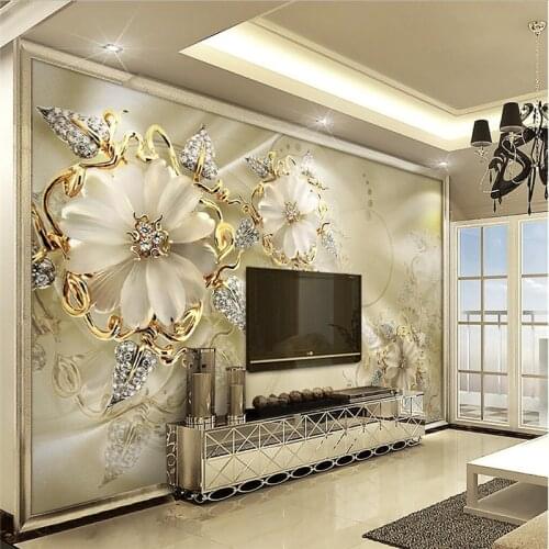 Beibehang papel de parede,European Style Palace Flower TV Sofa Background Wallpaper 3d Fresco Sticker Bedroom Custom Size