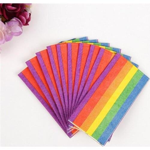 Hot Sell Casamento 20Pcs 3-Layer Colorful Wedding Paper Napkins For Decoupage Birthday Party Decoration Boda Supplies